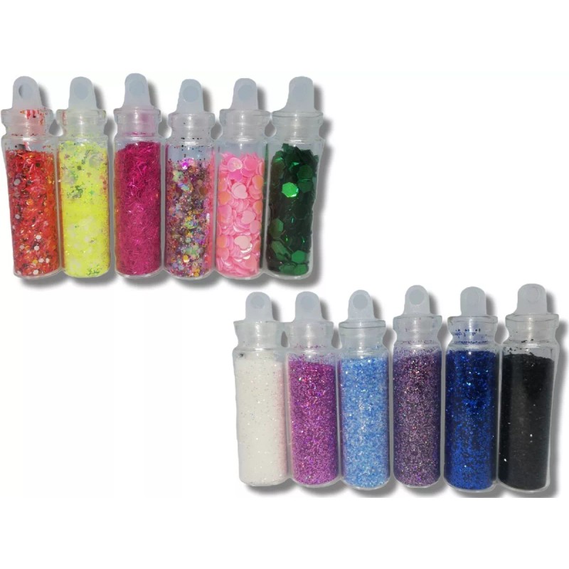Xiaoya 72 Frascos Con Decoraciones Surtidas Para Uñas Y Esmaltes