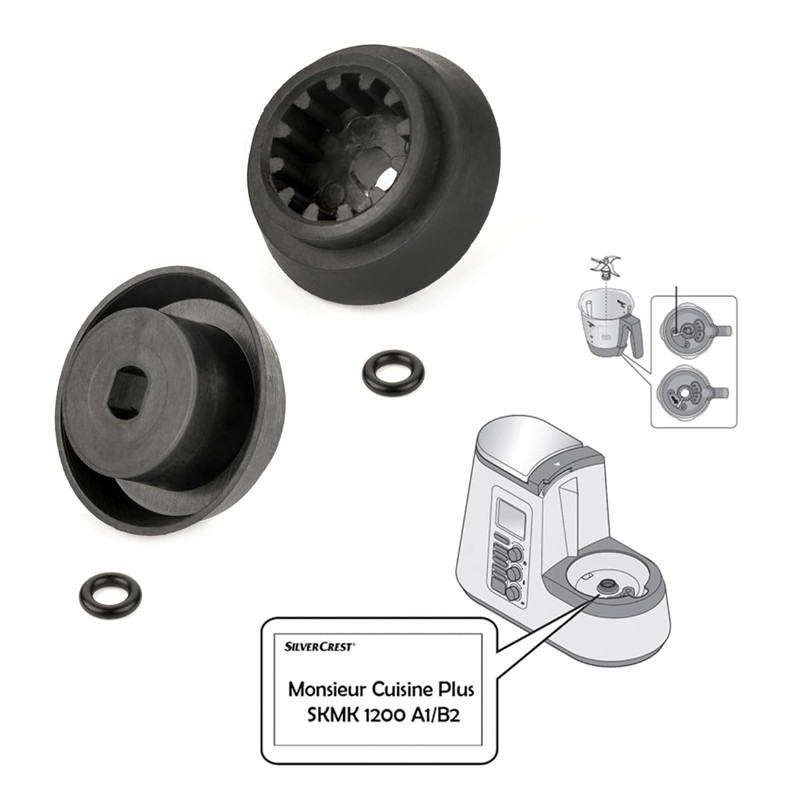 LST 4x Food Processor Gear Repair Coupling Compatible with Silvercrest