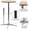 Flash Furniture 30'' Round Wood Cocktail Table with 30'' and