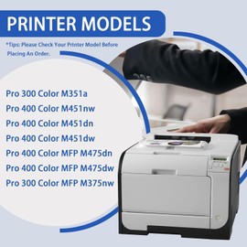 305A Toner Cartridges 4-Piece Combo Pack Black,Cyan,Magenta,Yellow High Yield Replacement for HP 305A 305X for Color LaserJet Pro 400 Color M451dw M451dn M451nw MFP M475dw M475dn M375nw Printer