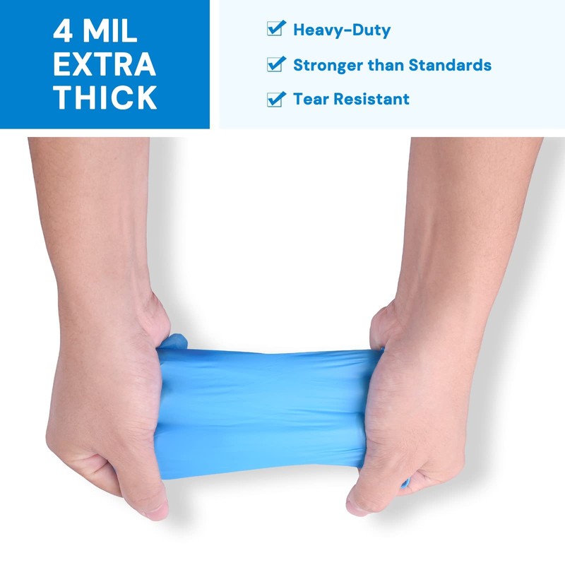 EDI Disposable Vinyl Gloves Medium, 100 pcs (Blue) - Powder-Free,