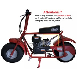 andrei-x Header Exhaust Pipe for: Coleman Powersport 98cc 3.0 HP CT100U Mini Bike