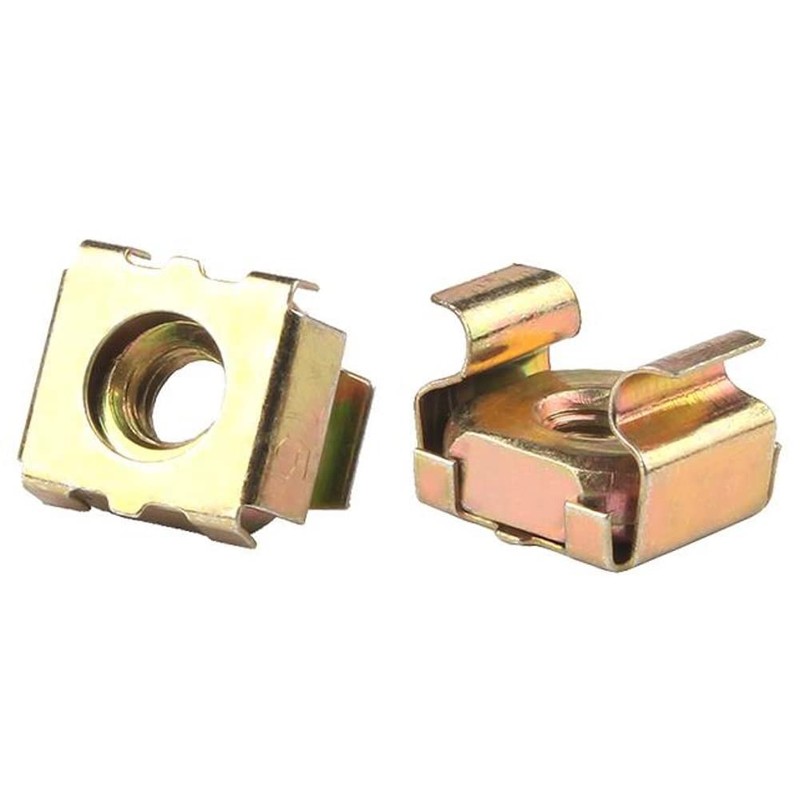 FEEIMOL Cage Nuts M5 Carbon Steel Galvanized Square Insert Nuts