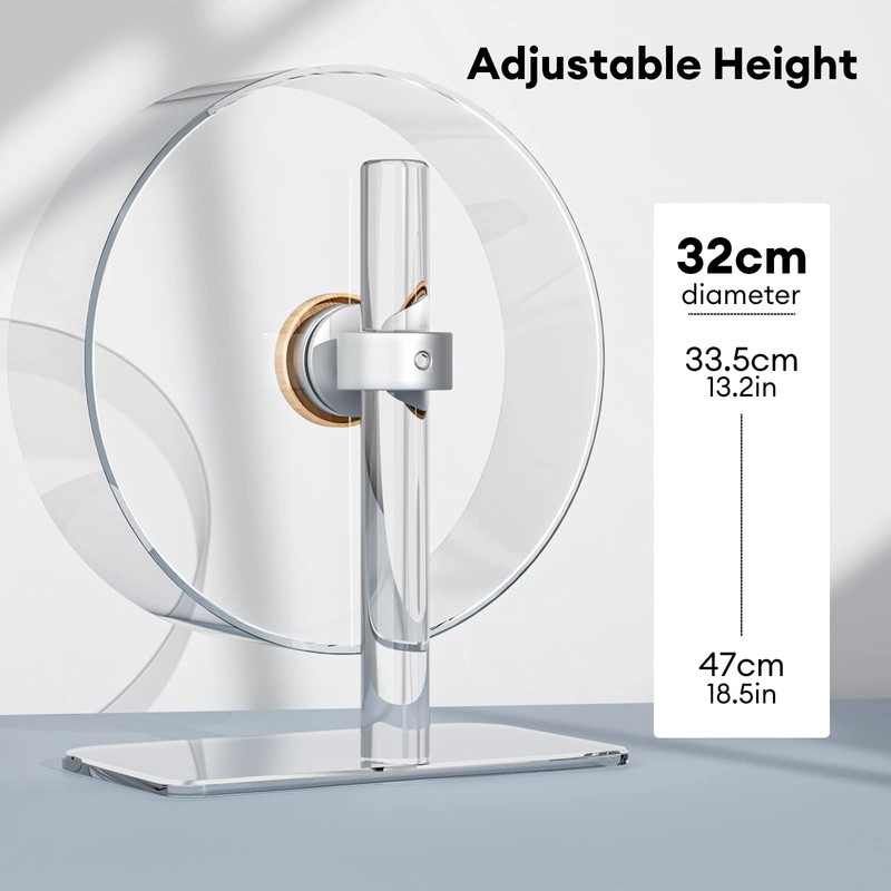 BUCATSTATE Hamster Wheel Silent 12.5inch, Acrylic Hamster Exercise Wheel with