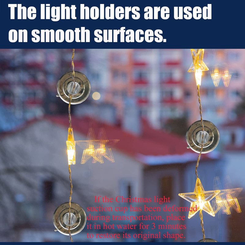 FYOJAIC 60 x suction cups for fairy lights, suction cups