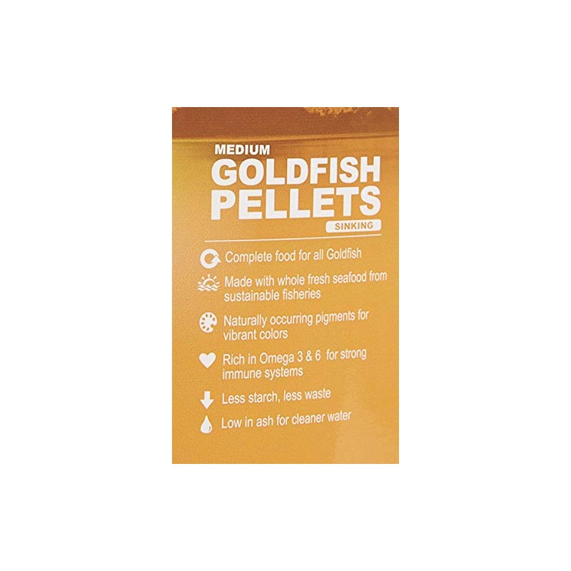 Omega One Goldfish Pellets, Sinking, Medium, 10 lb x1