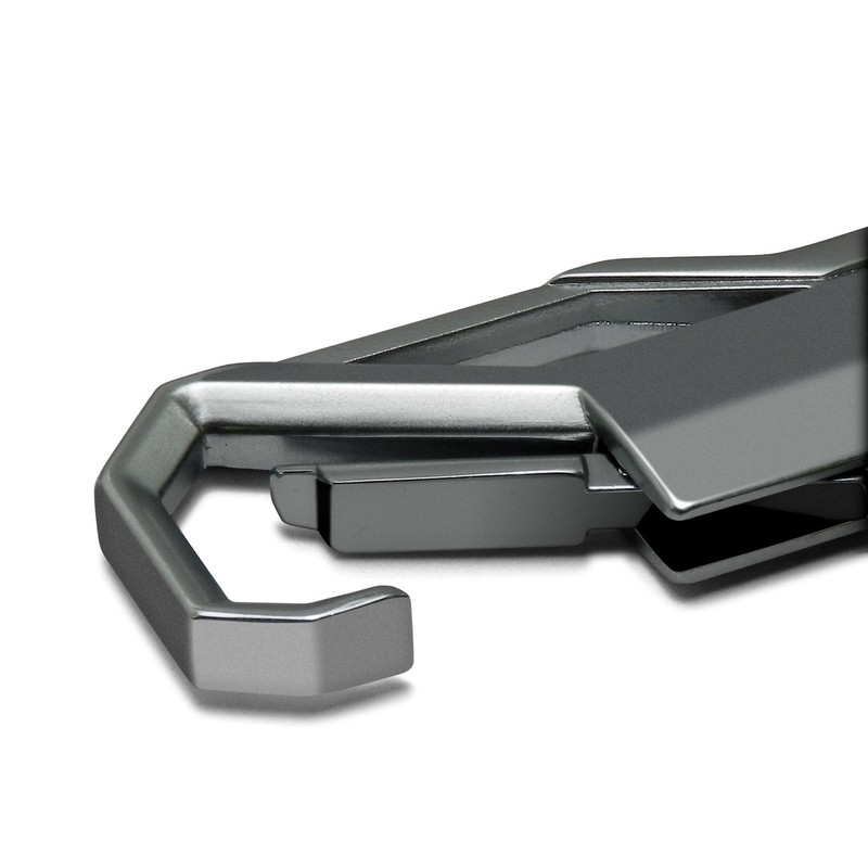 Compatible with Jeep Gunmetal Black Carabiner-Style Snap Hook Metal Key