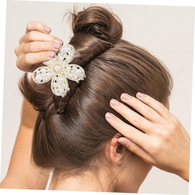 2Pcs Hollow Flower Claw Clips for Women Elegant Hair Accessories