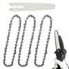 5pcs Mini Chainsaw Chains with Replacement Saw Chain Bar, 6