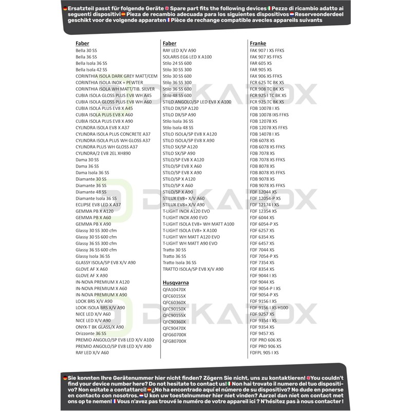 DEKAROX Activated Carbon Filter 266 x 21 x 235 mm