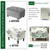 CRFATOP Ottoman Chair Cover Large Ottoman Chair Slipcovers Printed Rectangle