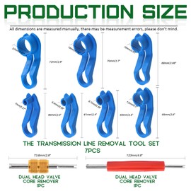 Keadic 17 Pcs Quick Disconnect Tools Kit Contains 2 in 1 Scissor Remover and 1/4" 5/16" 3/8" 1/2" 5/8" 3/4" 7/8" Transmission Oil Cooler Hose Removal, Fuel Line Disconnect Tool for A/C, Heater