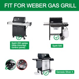 Hisencn 7507 Grill Burner with 7535 Flavorizer Bars for Genesis Silver A, Spirit 200 Series, Spirit 500, Spirit E-210, E-200, S-210, S-200 with Side Control Grill