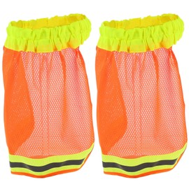 DOITOOL 4pcs Breathable Reflective Helmet Cover Neck Shield Uv for Construction and Outdoor Activities Safety Sunshade Mesh Vents and Elastic Band