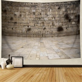 Western Wall Jerusalem City Tapestry Large Size Soft Flannel Wall Haging Tapestries Wall Art For Dorm Decorations 80x60inch GTZZSI41