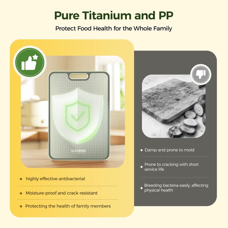 Titanium Cutting Board for Kitchen, Cutting Board Double Sided Food