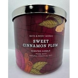 Sweet Cinnamon Plum 3 Wick 14.5 Ounce Scented Candle