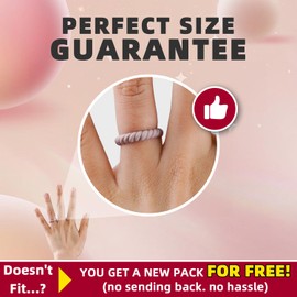 Egnaro Silicone Braided Ring, Medical Grade, Set of 1, Galaxy Color, for Women's Wedding, Occasion, Workout