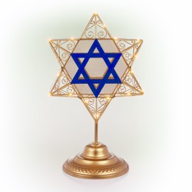 Alpine Corporation Hanukkah Star of David Tabletop Decoration