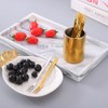 Gold Stainless Steel Fruit Fork Holder Dessert Spoon Holder Food