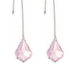 Magnificent crystal 2" Pink Crystal Pendeloque Prism, 2 Pcs Dazzling