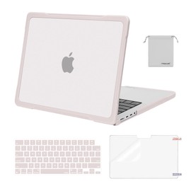 MOSISO Compatible with MacBook Pro 14 inch Case 2025-2021 M4 M3 M2 M1 A3112 A3185 A3401 A2918 A2992 A2779 A2442, Soft TPU Bumper Anti-Scratch Hard Case&Keyboard Skin&Screen Film&Pouch, Khaki