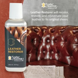 Leather Master - Leather Restorer | Maroon Leather Repair Kit for Furniture | Leather Scratch Repair | Recolor & Restore Leather Couches & More