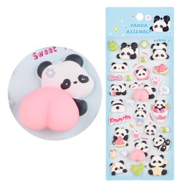 Goso Squishy Stickers, Cute 3D, Butt Sticker, Character Sticker, Smartphone Book, Creative, DIY, Toy, Gift, Album Decoration, For Kids, Girls, 1 Piece