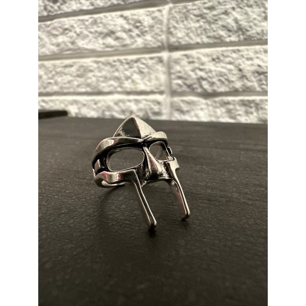 Stainless Steel MF DOOM Mask Gladiator Style Stainless Steel Ring