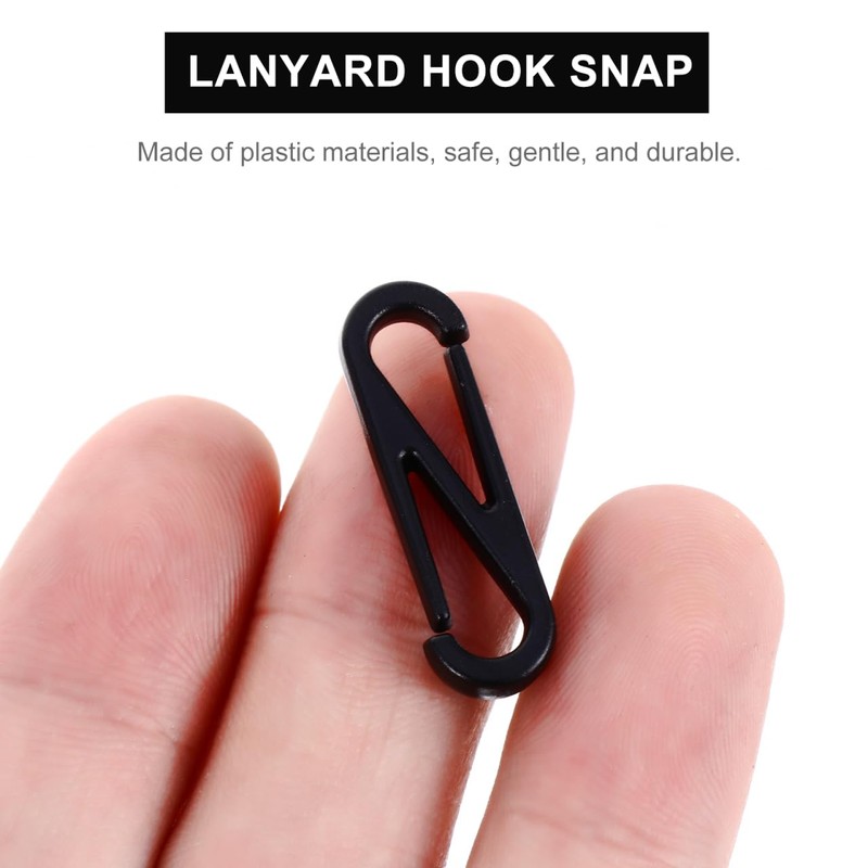 Operitacx 100pcs Plastic Hooks, Figure 8 Snap Clips, Gutter Key