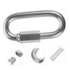 LIFKOME Locking Carabiner Clip Stainless Steel Small Chain Link Connector