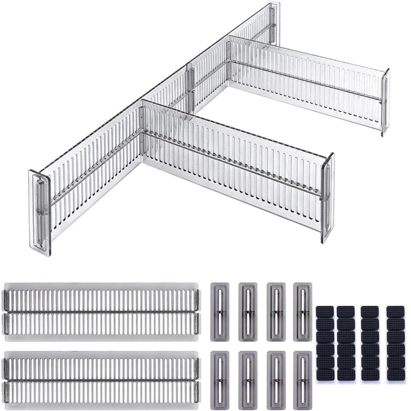 HapSmile Drawer Dividers for Clothes, Adjustable Drawer Organizer