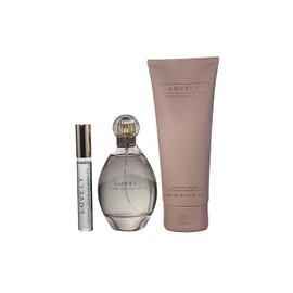 Sarah Jessica Parker Lovely 3 Pc. Gift Set (EDP Spray 3.4 Oz + Rollerball 0.34 oz + B/L 6.7 Oz + Eau De Parfum) for Women (I0019234)