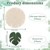 12Pcs Placemats and Palm Placemat, Green Straw Leaf Table Mat,