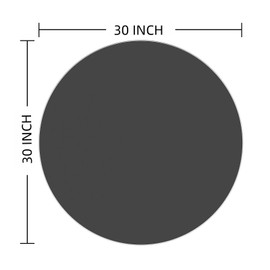 ChicFurnit 30 Inch Round Tempered Glass Table Top, 1/4" Inch Thick Round Polished Edge, Table Top for Dining Table, Coffee Table, Restaurant Table and Patio Table, Side Table Top,Black