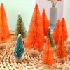 8 Pcs Artificial Mini Christmas Trees, Miniature Pine Trees Sisal