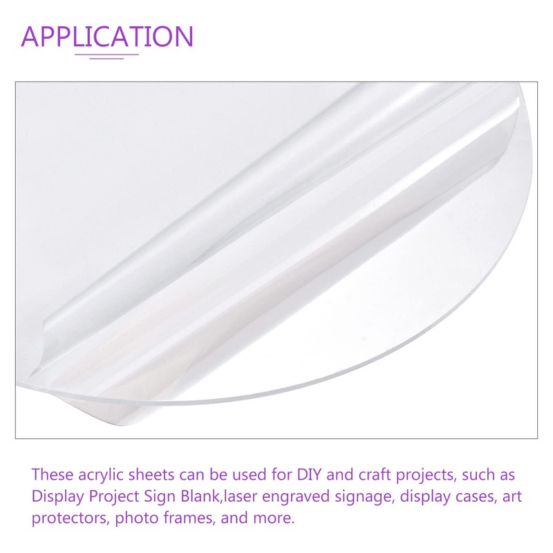 DMiotech 10" Diameter 1.5mm Thick Acrylic Sheet Circle Round Disc