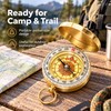 Portable Pocket Compass for Hiking and Camping – Gold-Tone Water-Resistant