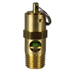 125 PSI Air Compressor Safety Relief Pop Off Valve Solid Brass 1/4" Male NPT