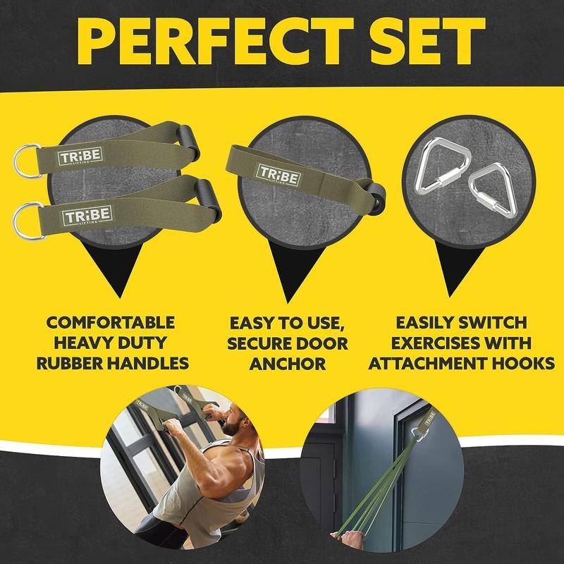 Tribe Lifting Long Resistance Bands – 5 Strength Levels, Durable