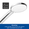Duravit UV0652015010 Universal Shower Head, Chrome/White, wassersparend (MinusFlow), mit 3