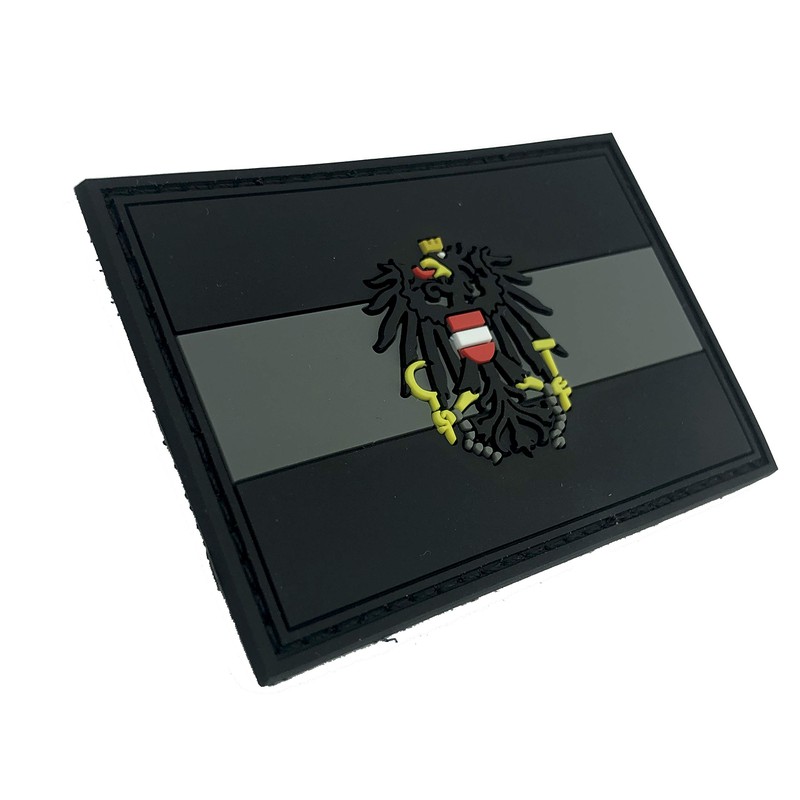 Austrian Austria Black Flag PVC Patch Velcro Emblem Badge