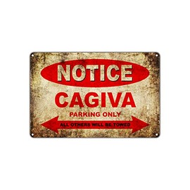 CAGIVA Motorcycles Bikes Only All Others Will Be Towed Parking Sign Vintage Retro Metal Decor Art Shop Man Cave Bar Aluminum 12"x18" Sign Plate