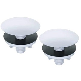 2 Pack Kitchen Sink Hole Cover Faucet Hole Cover Kitchen Sink Tap Hole Plate Stopper Cover Blanking Metal Stainless Steel Plug (White)
