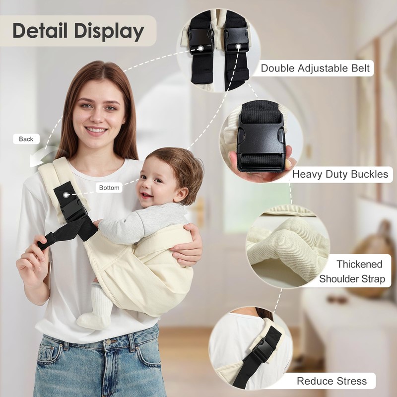 Shiaon Toddler Sling Carrier, Lightweight Baby Sling for Newborn, Adjustable