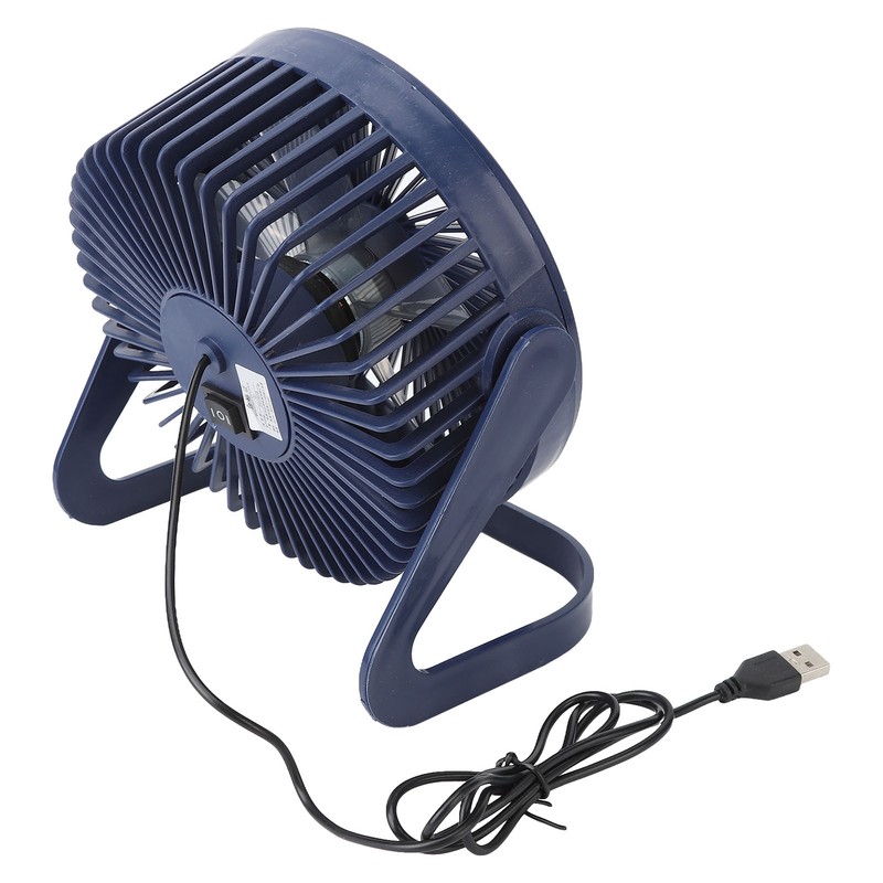Small Air Circulator Fan 2 Adjustable Speed Blue Portable Rechargeable