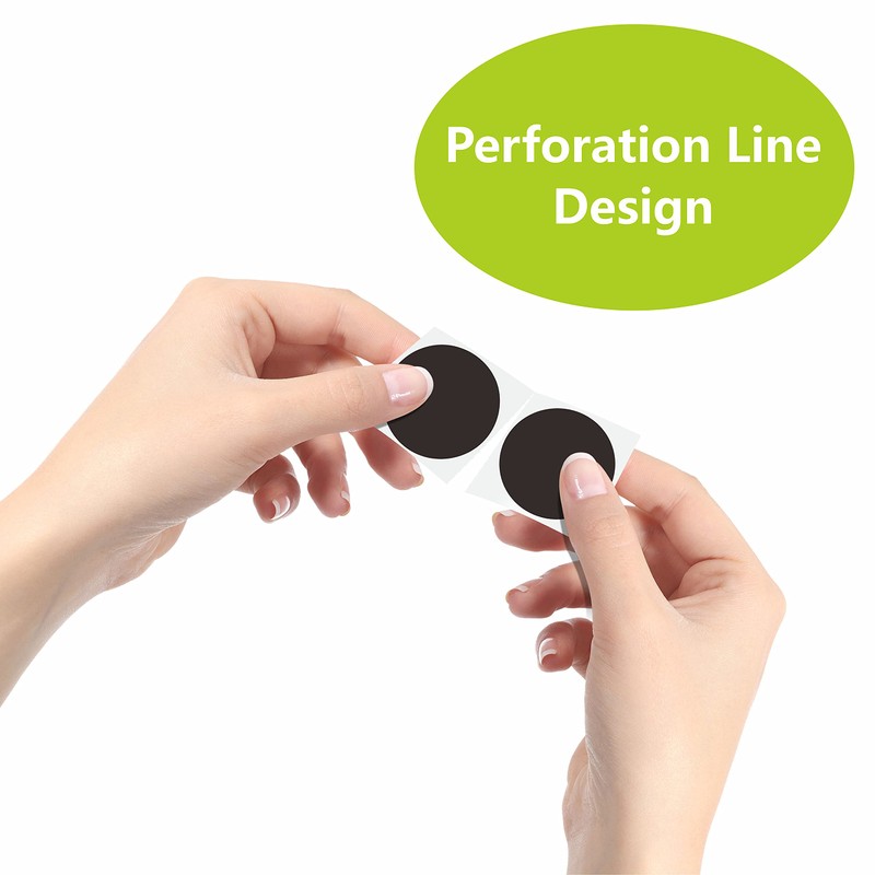 Pack of 1500 Black Round Inventory Stickers / Labels with