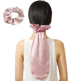 Bkemkri Satin Hair Cap for Women, Silk Hat for Sleeping Silk Scrunchies, Silk Bonnet, Adjustable Silk Cap, Sleep Cap Silk, Sleep Cap Women, Silk Sleeping Cap for Hair Care, Pink, Pink