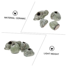 Parliky Planter Shaped Rocks Ceramic Flowerpot Hydroponics Vase Desktop Home Decor