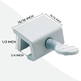 NU-SET Lock | Sliding Window Lock | Thumb Screw Window Lock for Window Security | Home Improvement & Door Hardware (White,6 Pack)